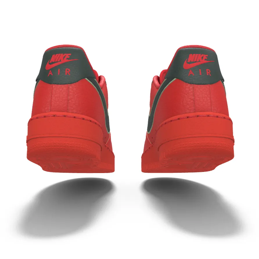 $195 NIB NEW Mens NIKE Air Force 1 Low Christmas Red Leather Custom BB Shoes