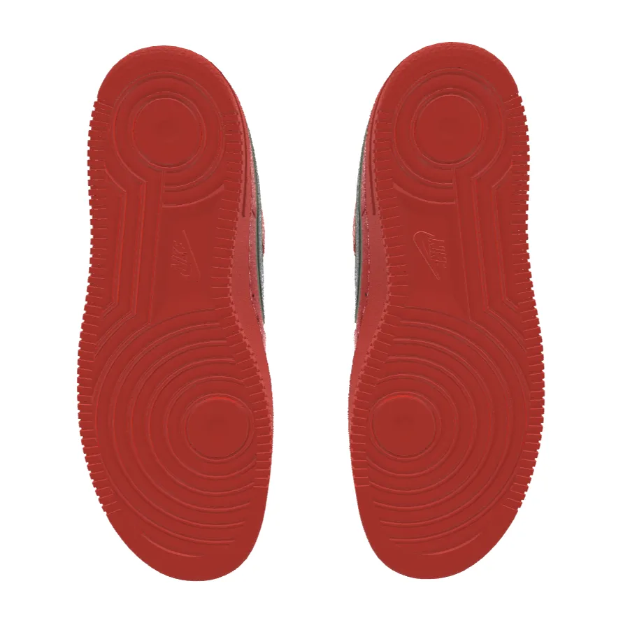 $195 NIB NEW Mens NIKE Air Force 1 Low Christmas Red Leather Custom BB Shoes