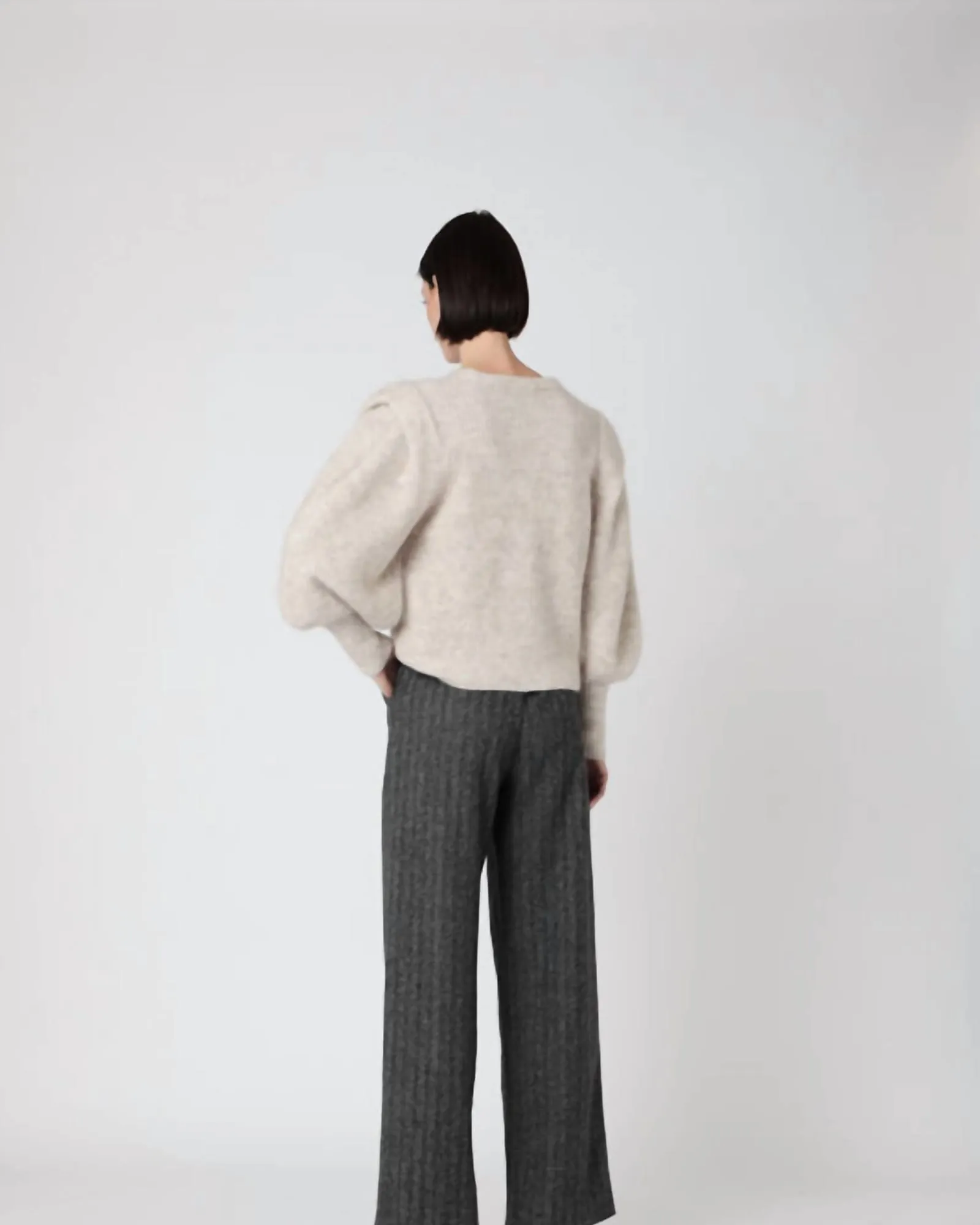 Beige Heather Sweater in Beige | Beige