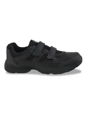 BINGO-151VA Black Boys School Shoes