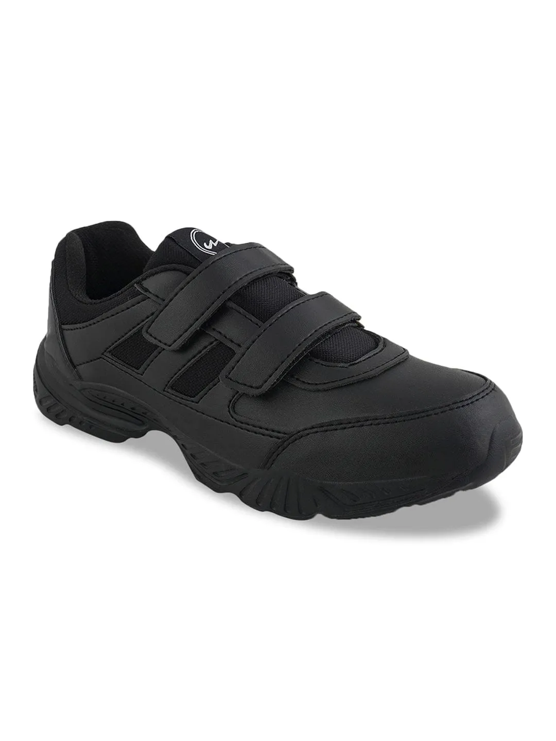 BINGO-151VA Black Boys School Shoes