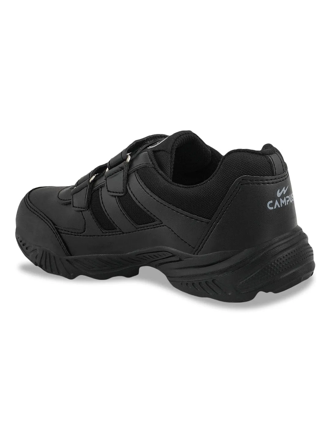 BINGO-151VA Black Boys School Shoes