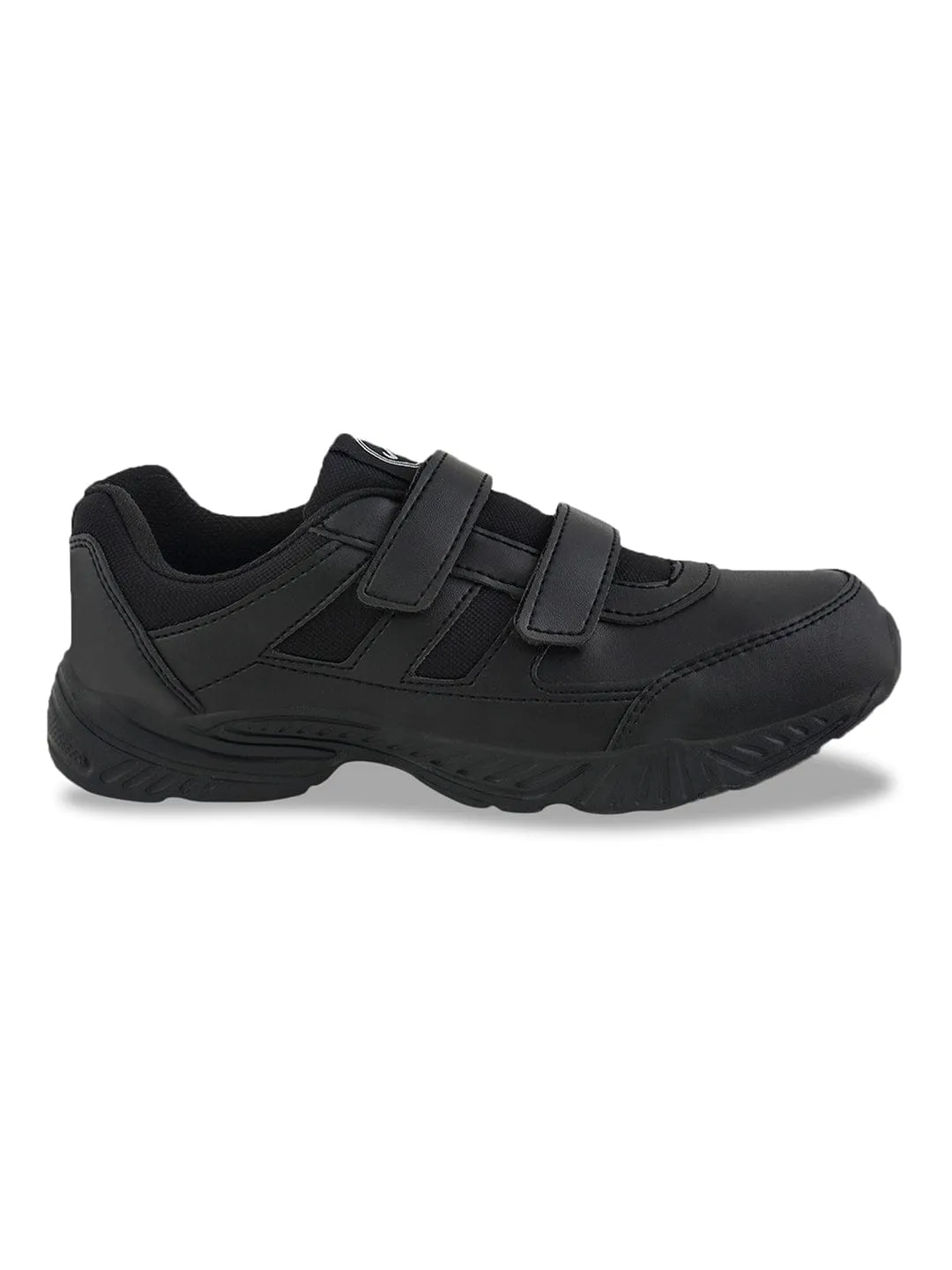 BINGO-151VA Black Boys School Shoes