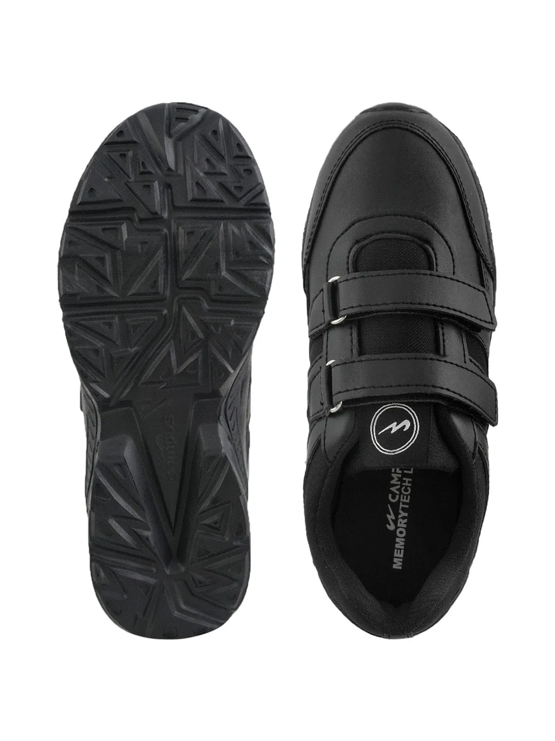 BINGO-151VA Black Boys School Shoes