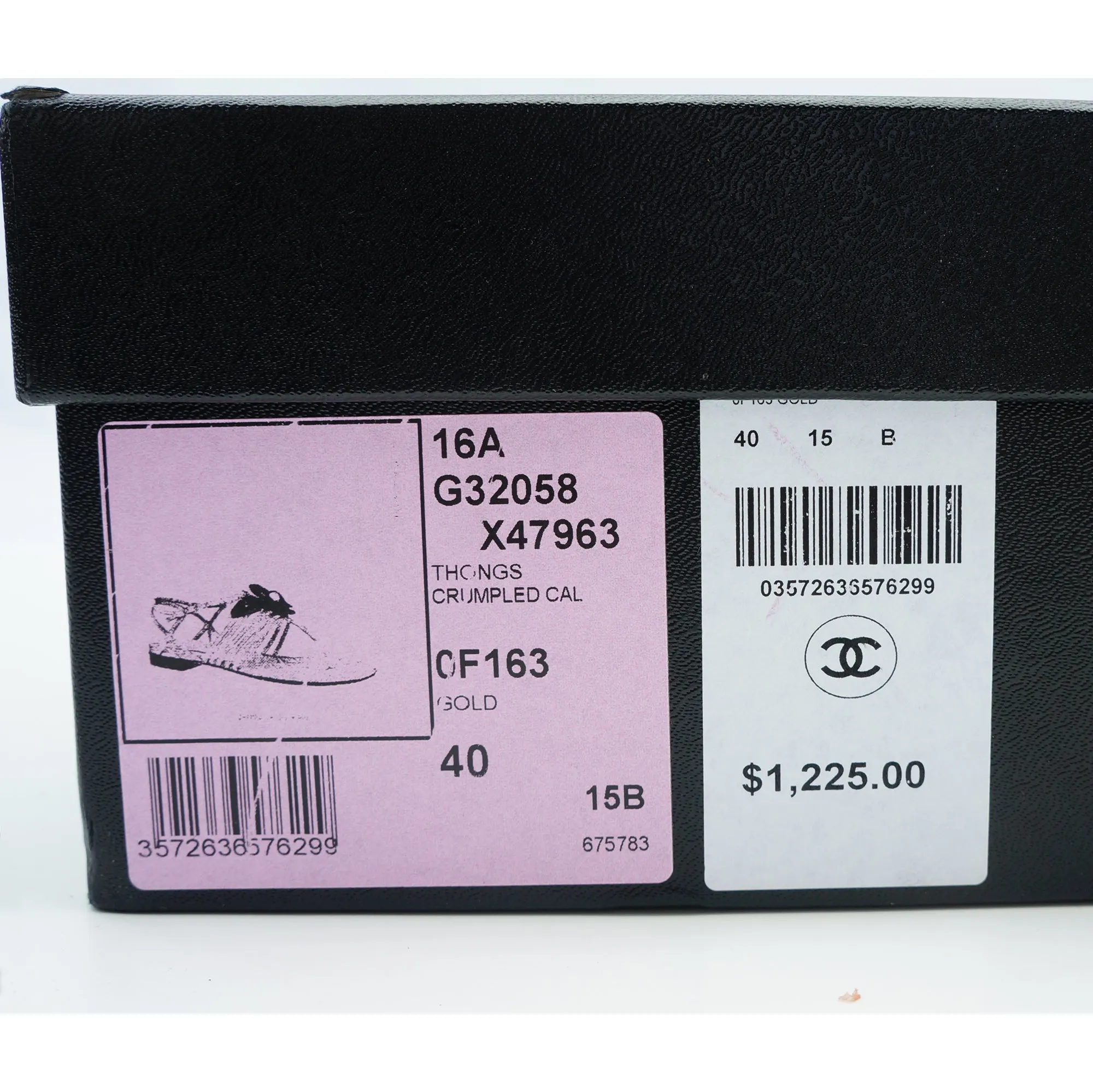 CHANEL 2016 CAMELLIA CC THONG LEATHER SANDALS
