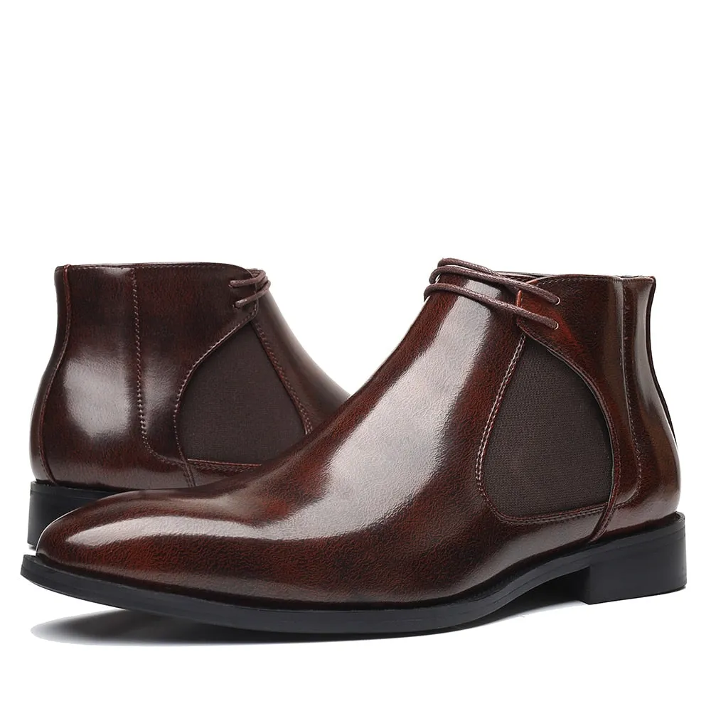 Chelsea Ankle Boots Business Dress Short Boots Outdoor Leather Boots Men Shoes Size