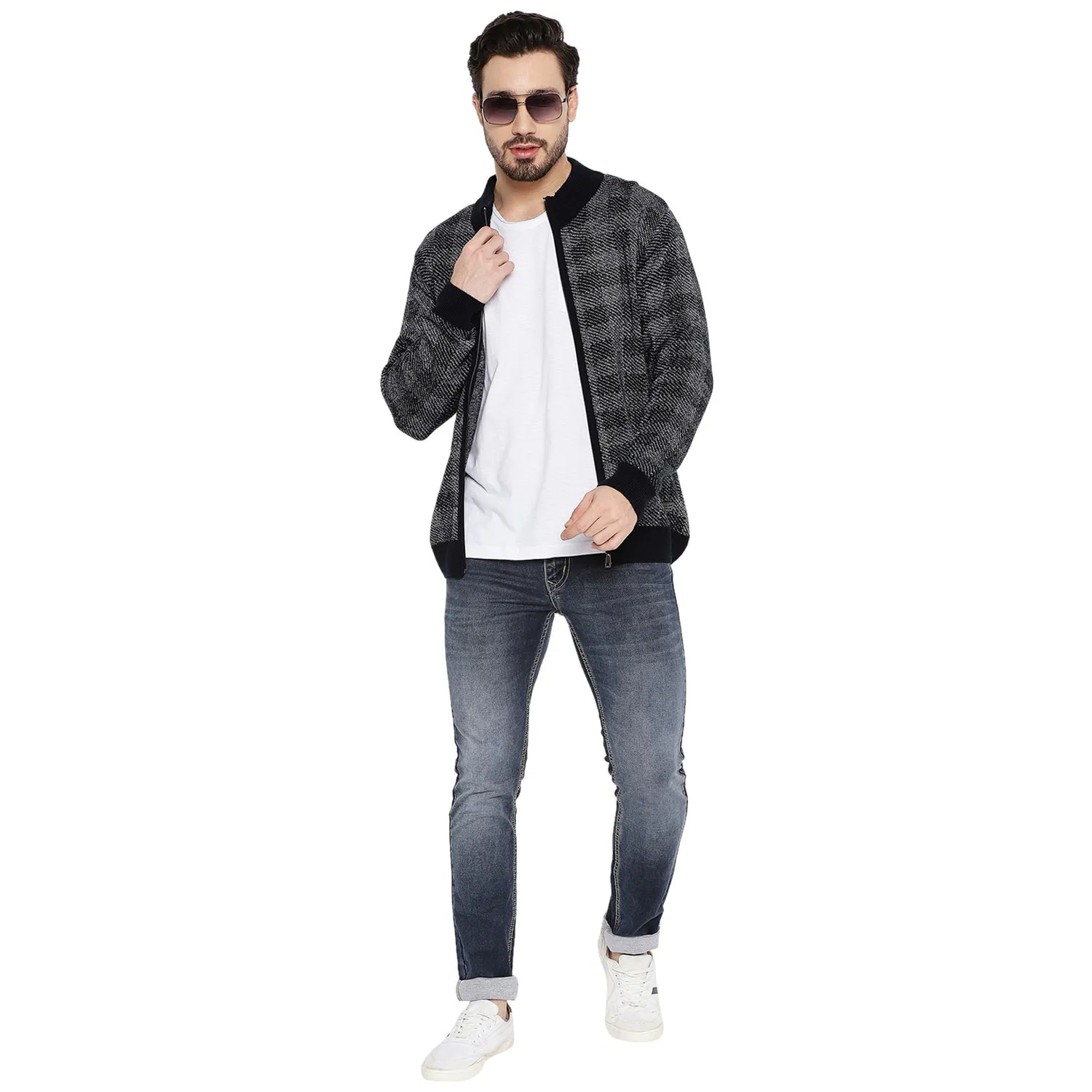 Duke Stardust Men Full Sleeve Zipper Sweater (SDS2086)