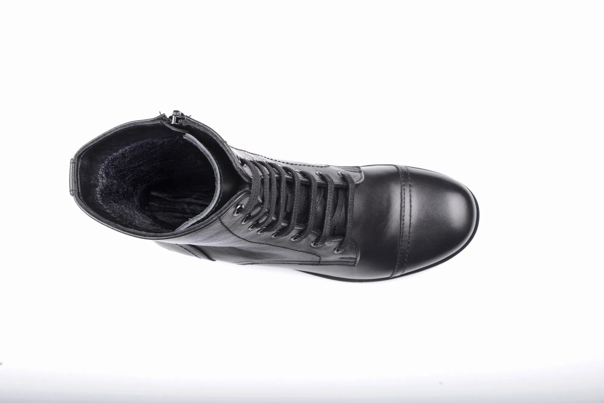 FOOT FEDERATION CAULK DERBY CAP-TOE WOMEN'S BOOT BLACK