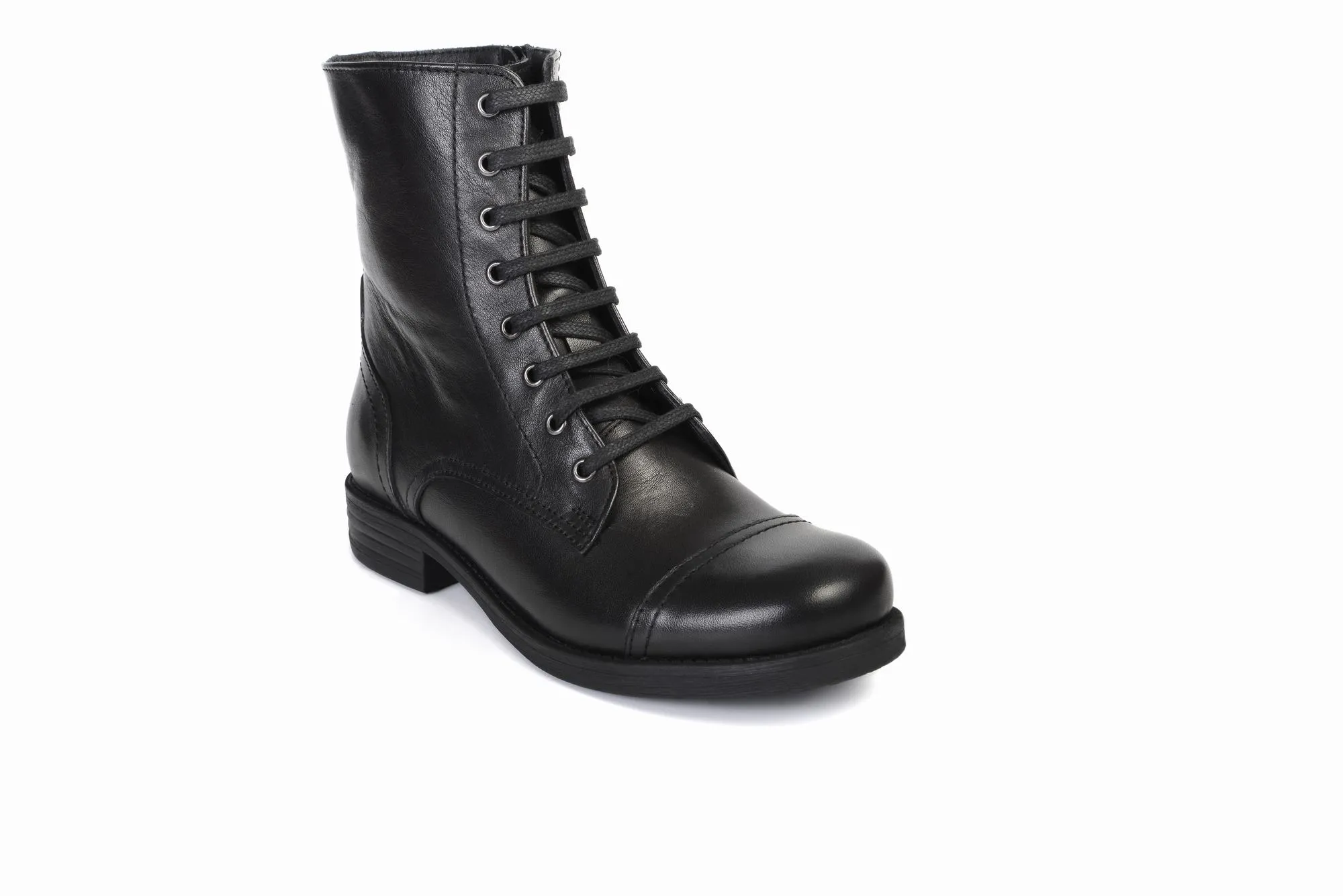 FOOT FEDERATION CAULK DERBY CAP-TOE WOMEN'S BOOT BLACK