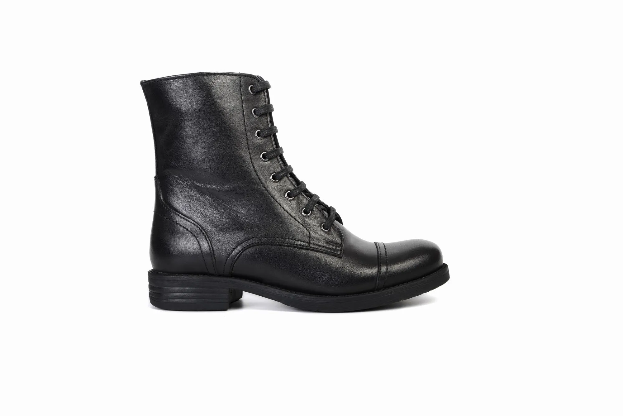 FOOT FEDERATION CAULK DERBY CAP-TOE WOMEN'S BOOT BLACK
