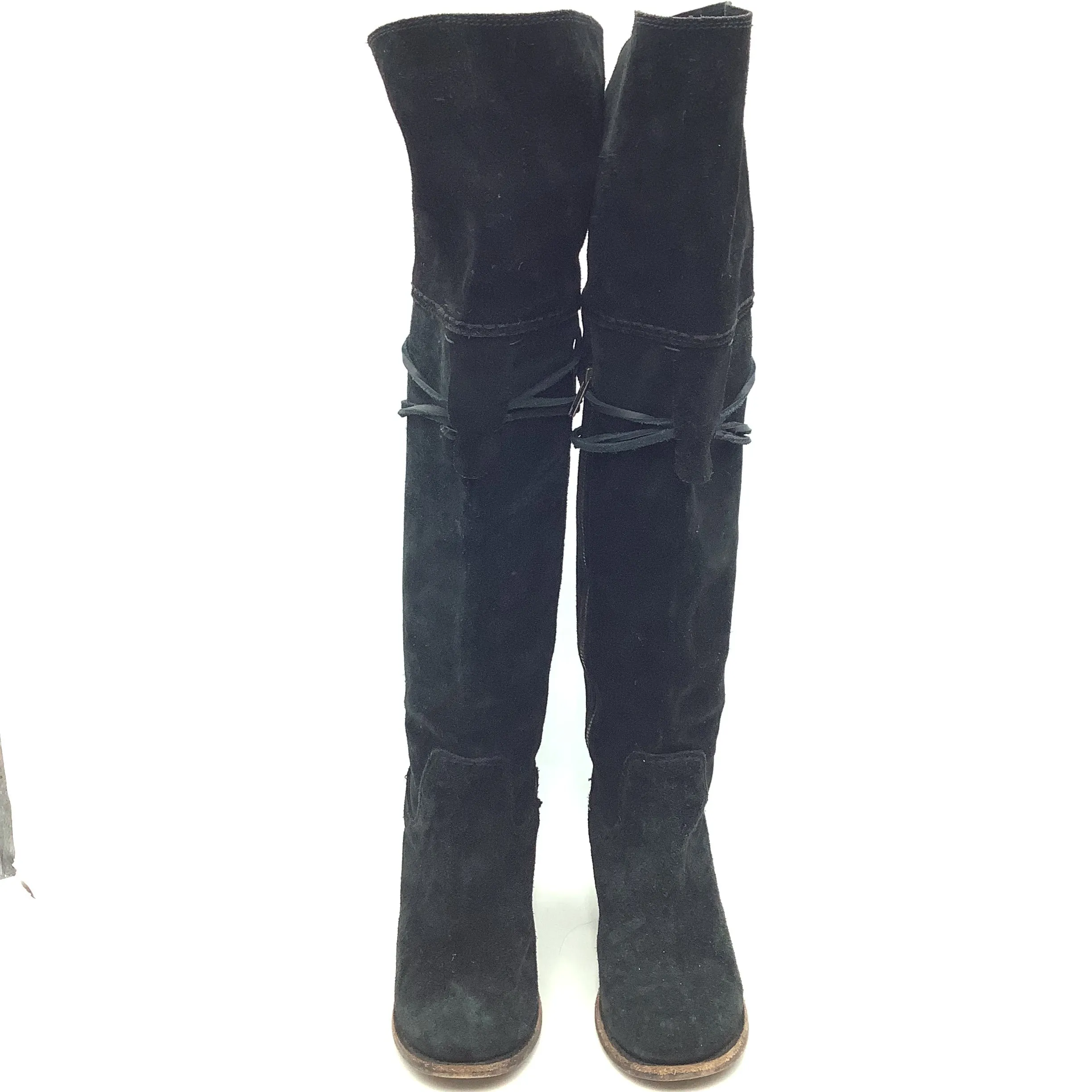 Free Bird Brock Boot Black Suede Over The Knee Size 8