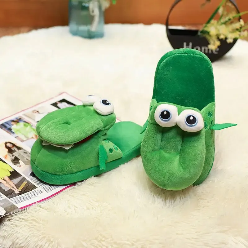 Funny Crocodile Plush Slippers with Moving Mouth