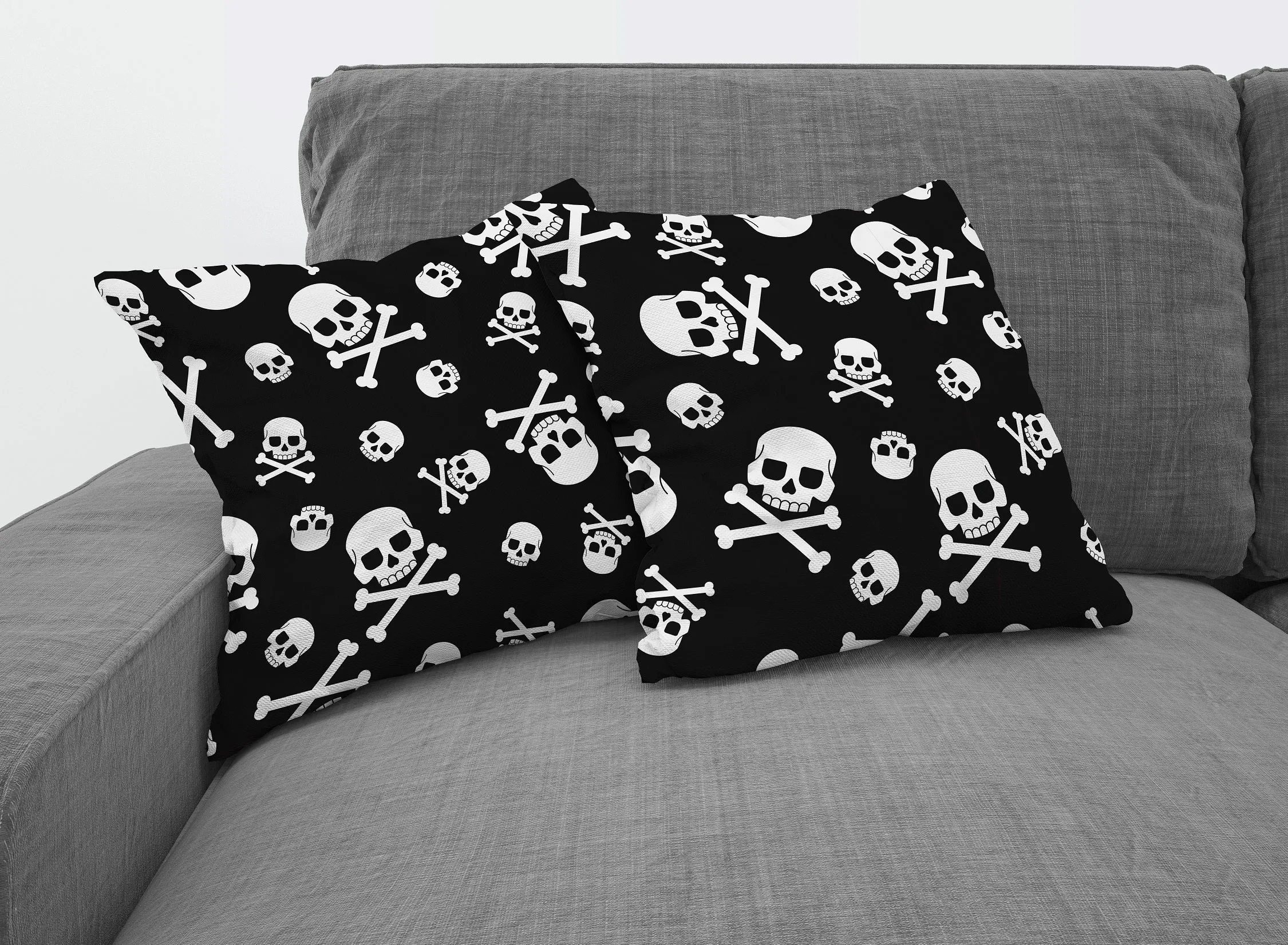 Gift Pack for Him Danger Skull Slippers and Pillow Case Pack Home Decor Pillow Cases Cushion Cover