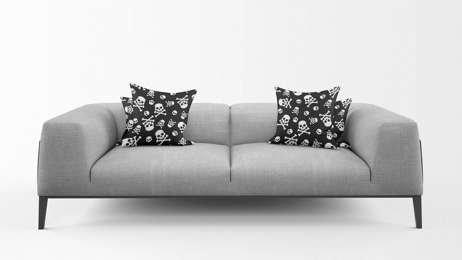 Gift Pack for Him Danger Skull Slippers and Pillow Case Pack Home Decor Pillow Cases Cushion Cover