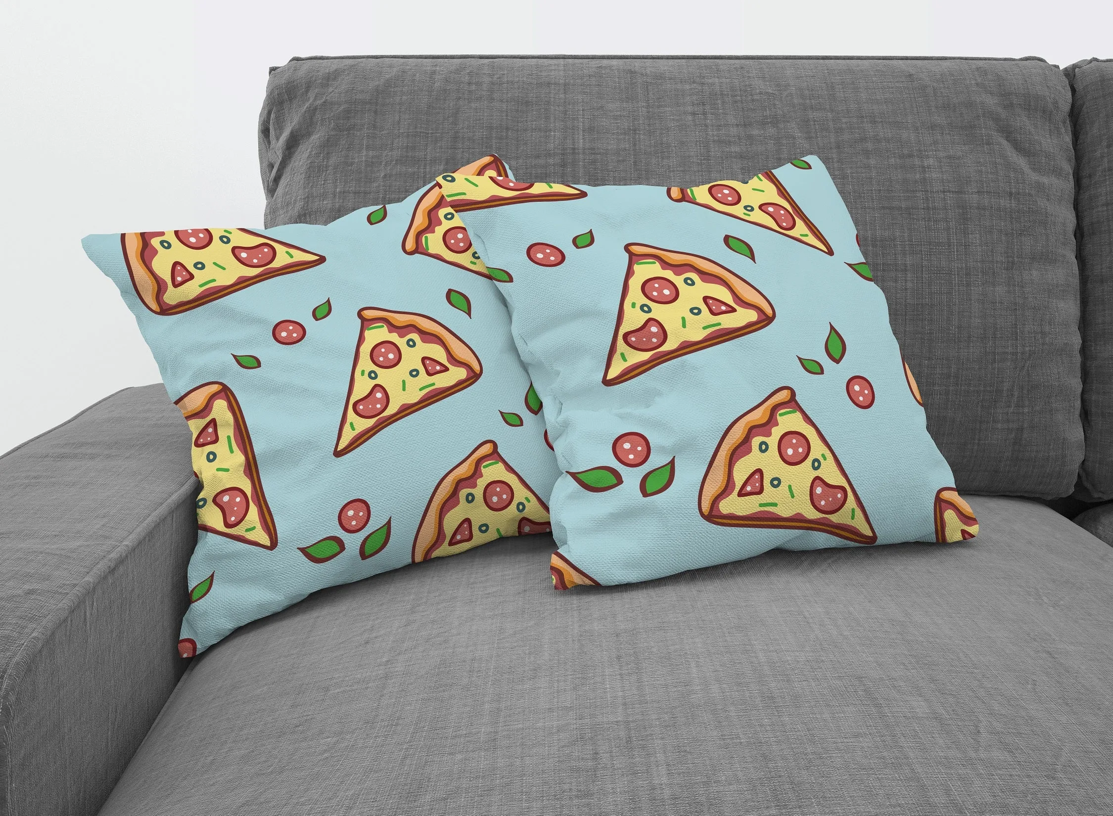 Gift Pack for Him Pizza Slippers and Pillow Case Pack Home Decor Graphic Pillow Cases Cushion Cover