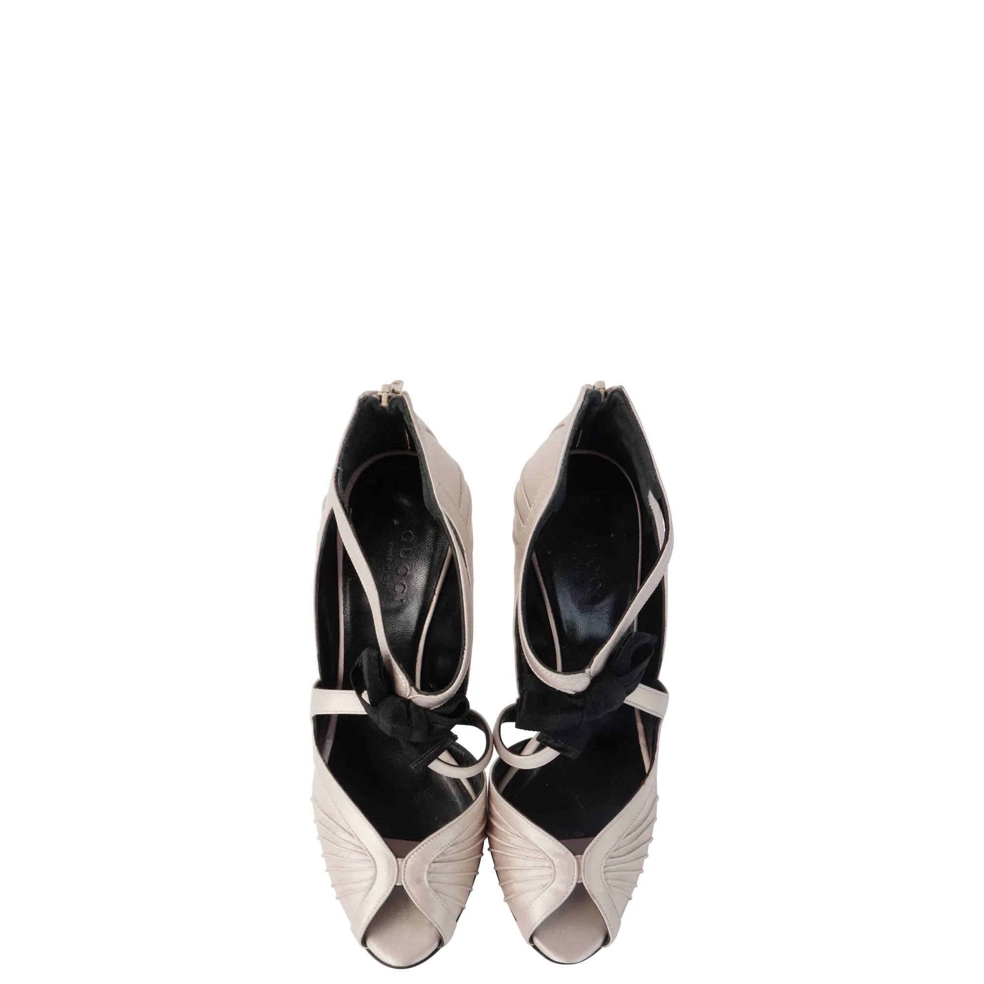 GUCCI CROSSOVER SATIN PUMPS