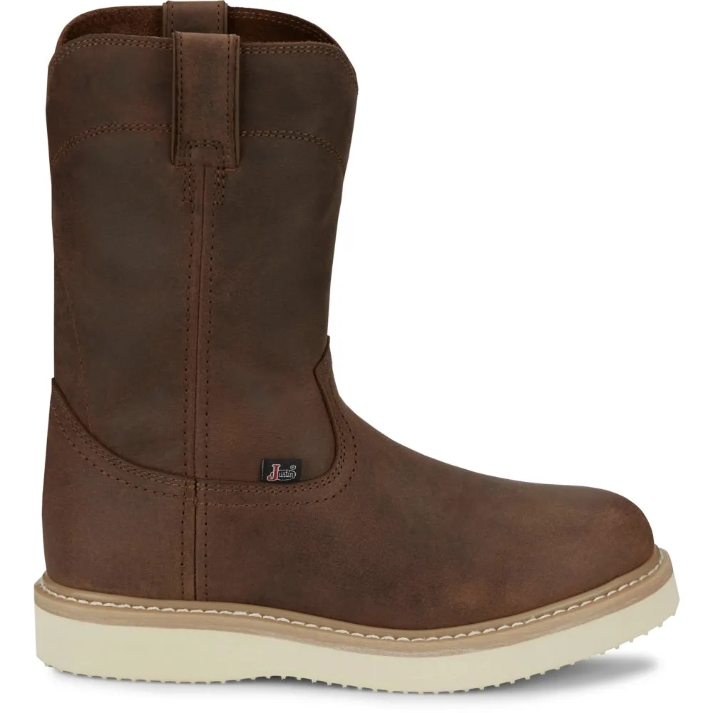 Justin® Men's Pecan Brown Ram Pull On Work Boots