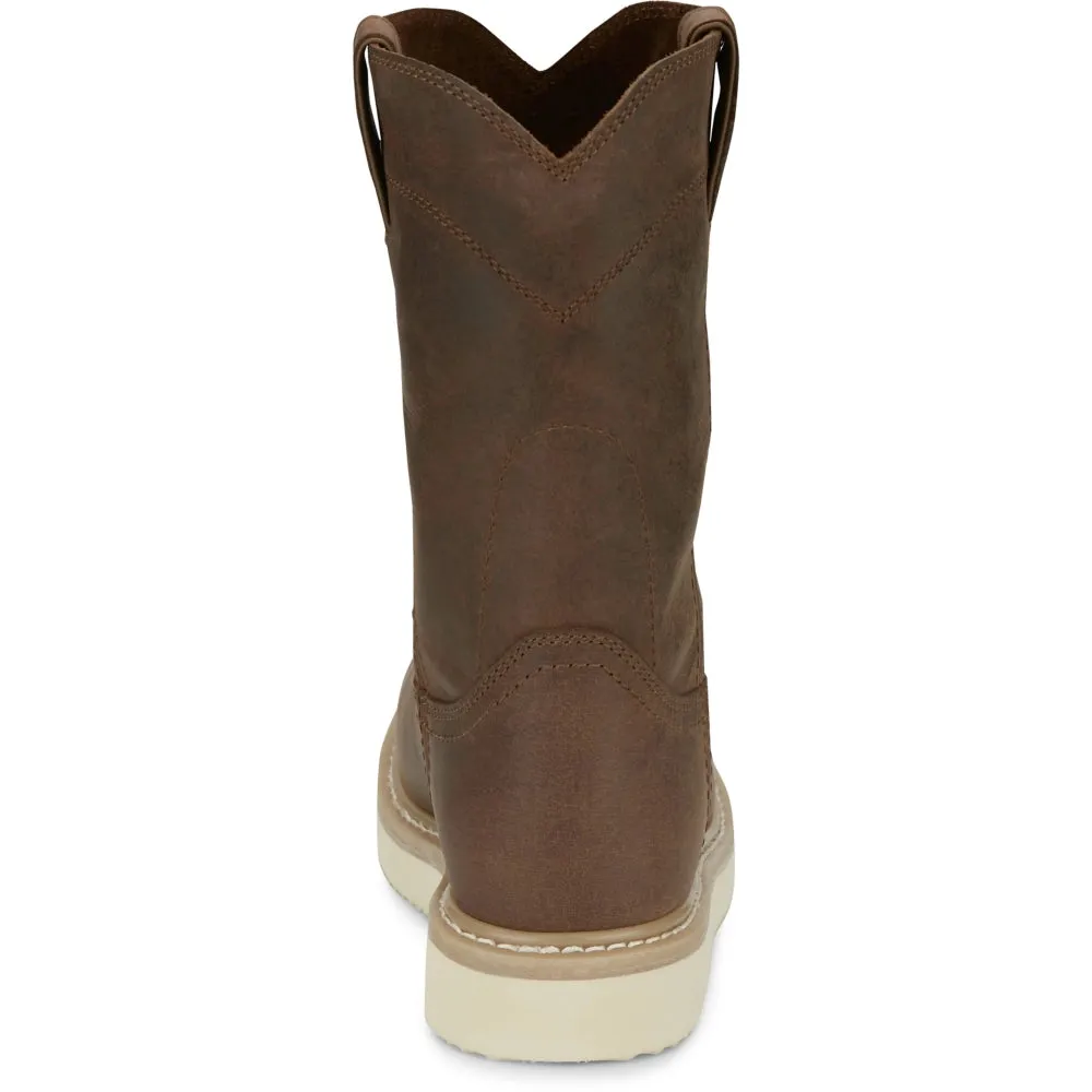 Justin® Men's Pecan Brown Ram Pull On Work Boots