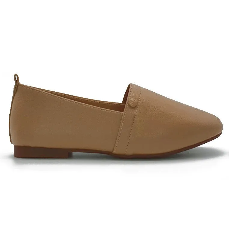 Low Flat Heel Slip On Loafers