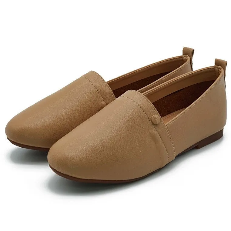 Low Flat Heel Slip On Loafers
