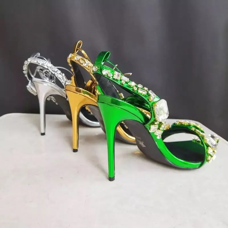 Luxury Lace-up Pointed Toe Sandals
