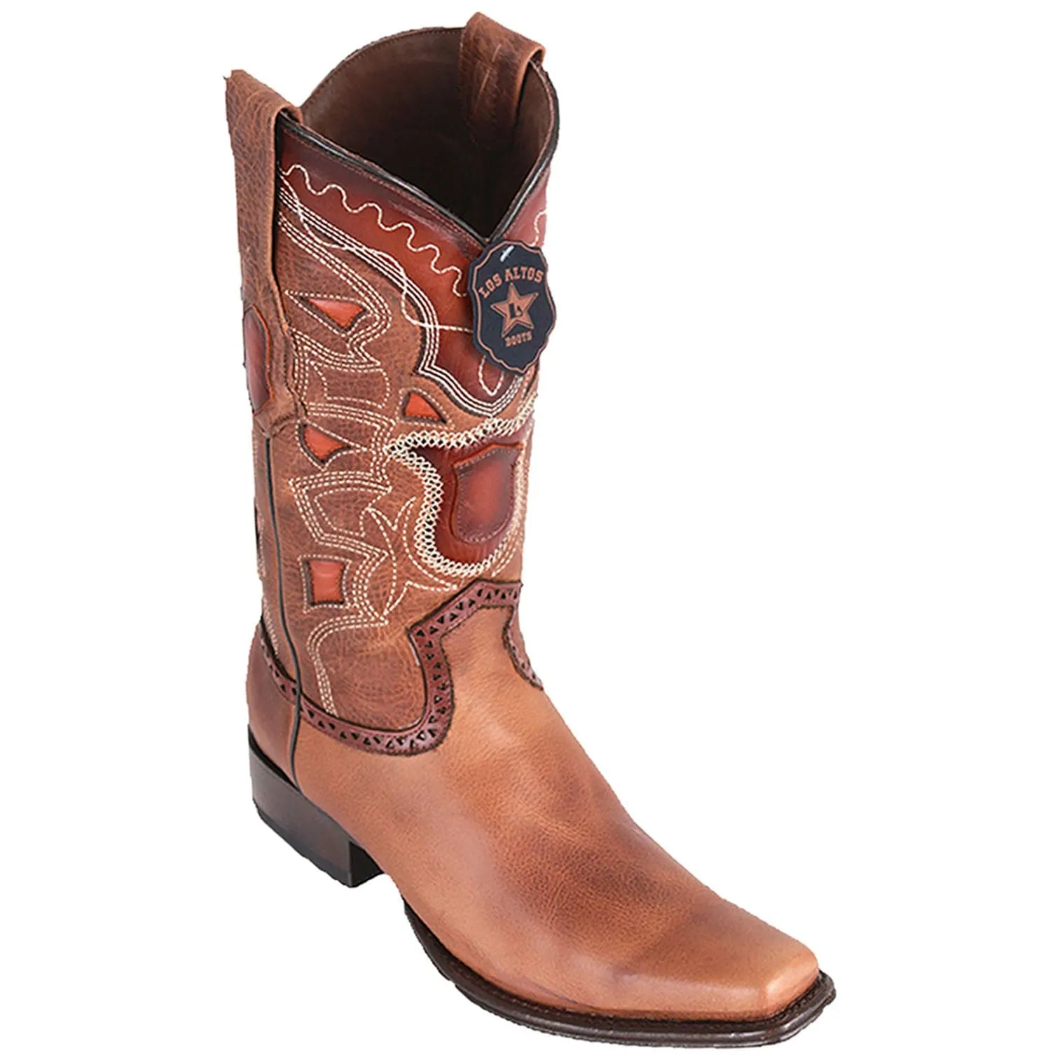 Men's Los Altos Genuine Leather European Square Toe Boots 7699