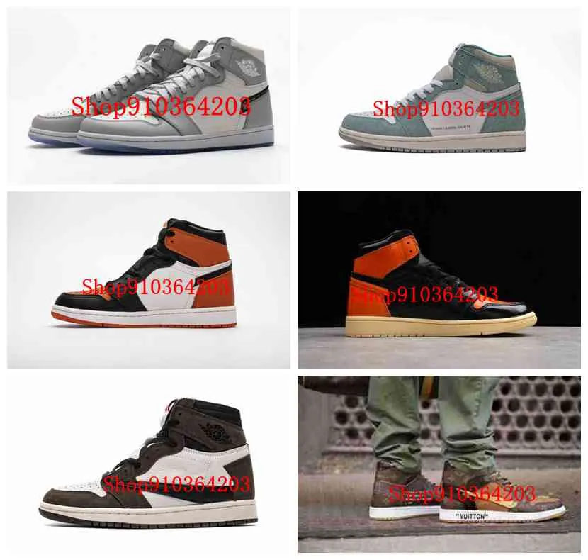 New 1 high OG basketball shoes 1 Royal black toe pine green black court purple white UnC patent designer shoes for men and women