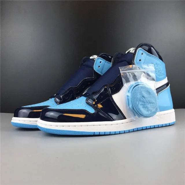 New 1 high OG basketball shoes 1 Royal black toe pine green black court purple white UnC patent designer shoes for men and women