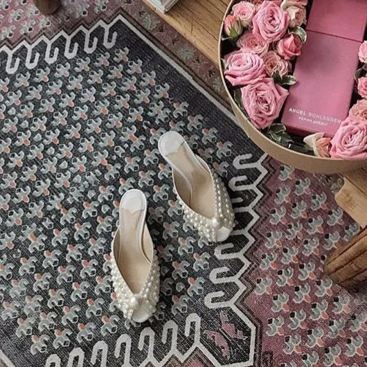 Pearl Studded Heels Sandal
