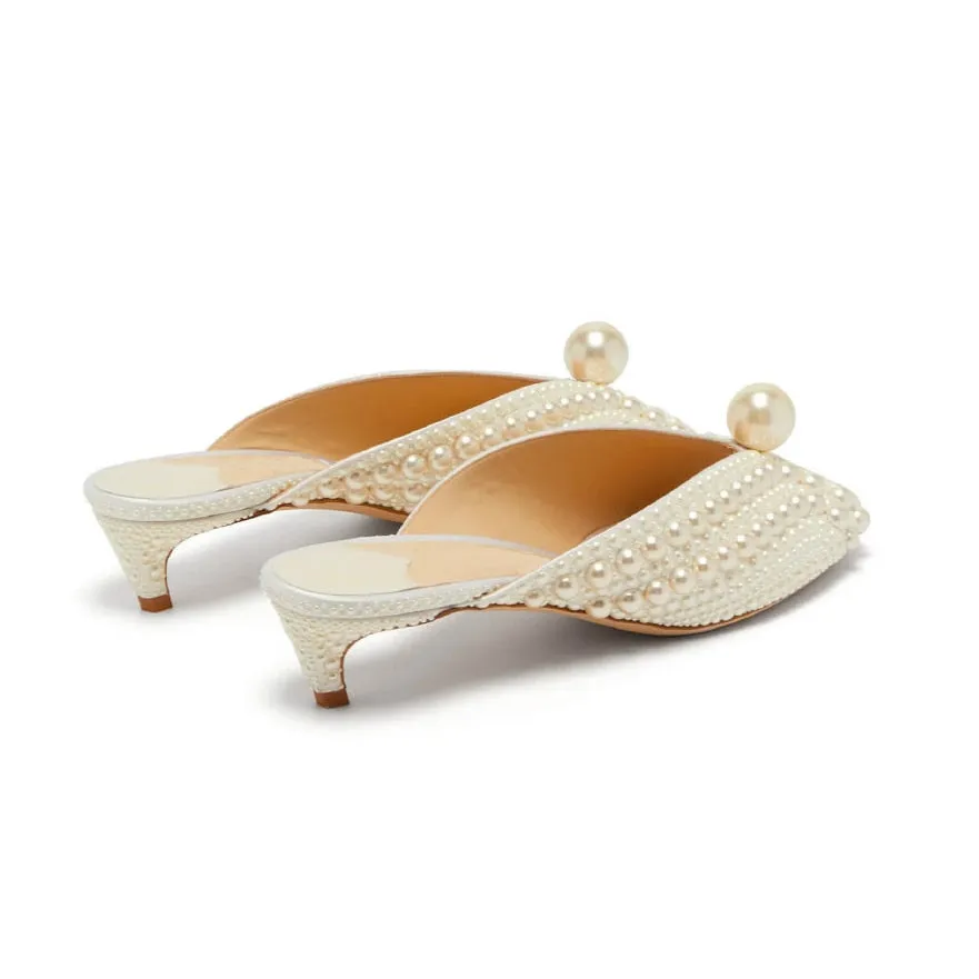 Pearl Studded Heels Sandal