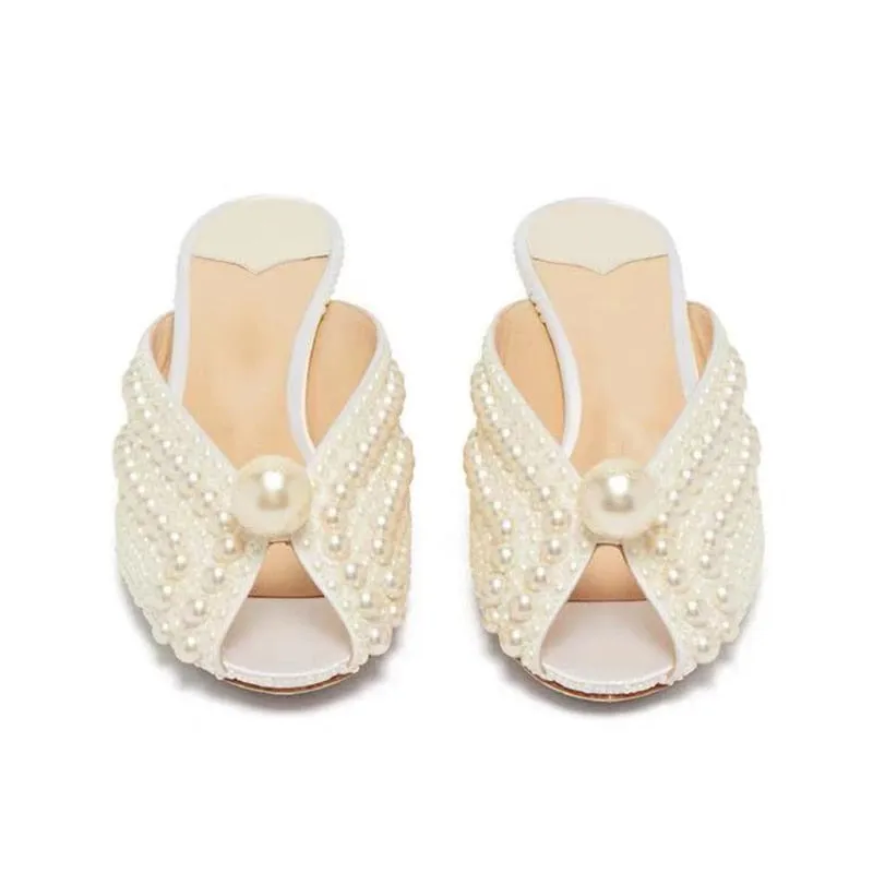 Pearl Studded Heels Sandal