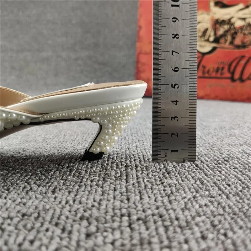 Pearl Studded Heels Sandal