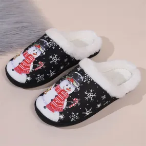 Plus Size Christmas Snowman Slippers