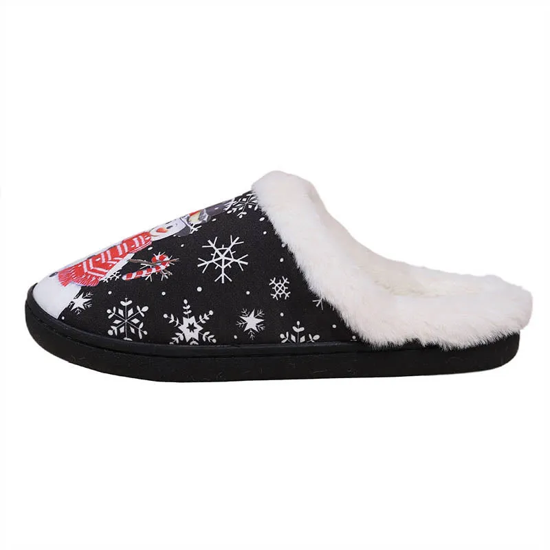 Plus Size Christmas Snowman Slippers