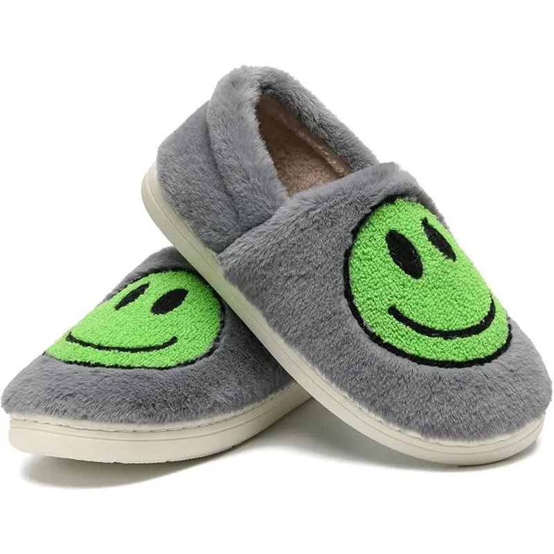 Plus Size Colorful Smiley Face Slippers
