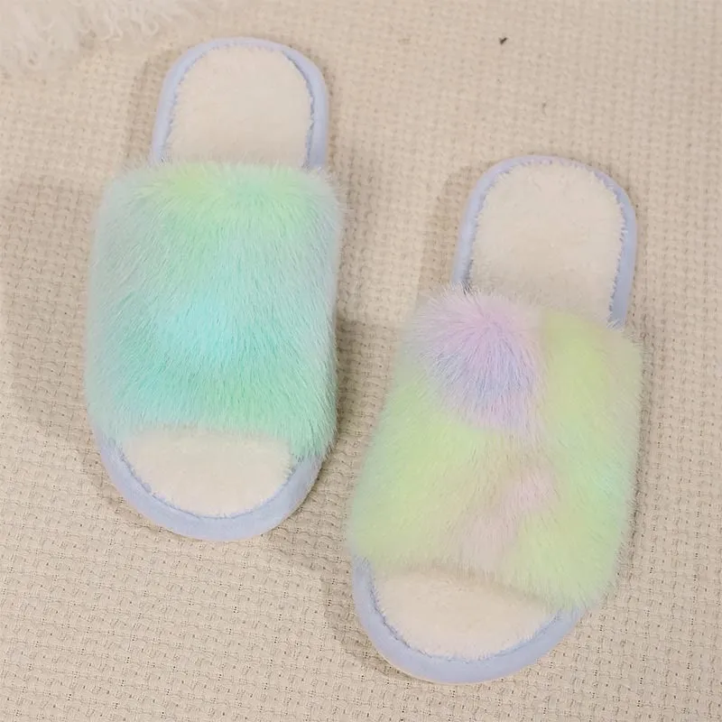Plus Size Comfy Gradient Color Slippers