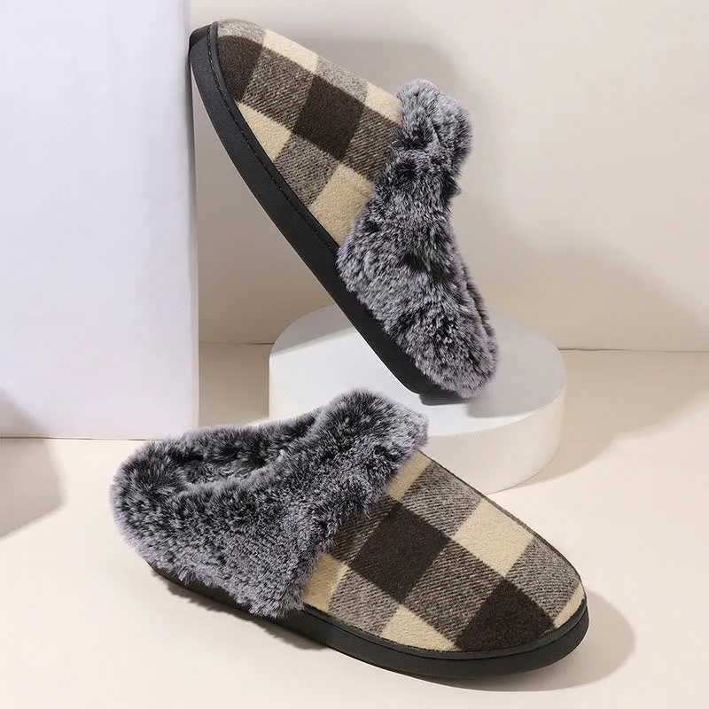 Plus Size Grid Slippers