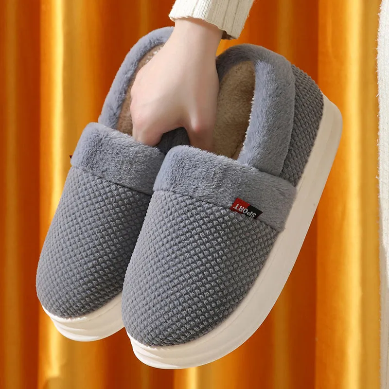 Plus Size Winter Warm Thick Sole Slippers