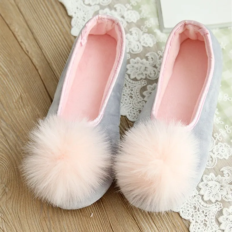 Pom Pom Soft Slippers for Women