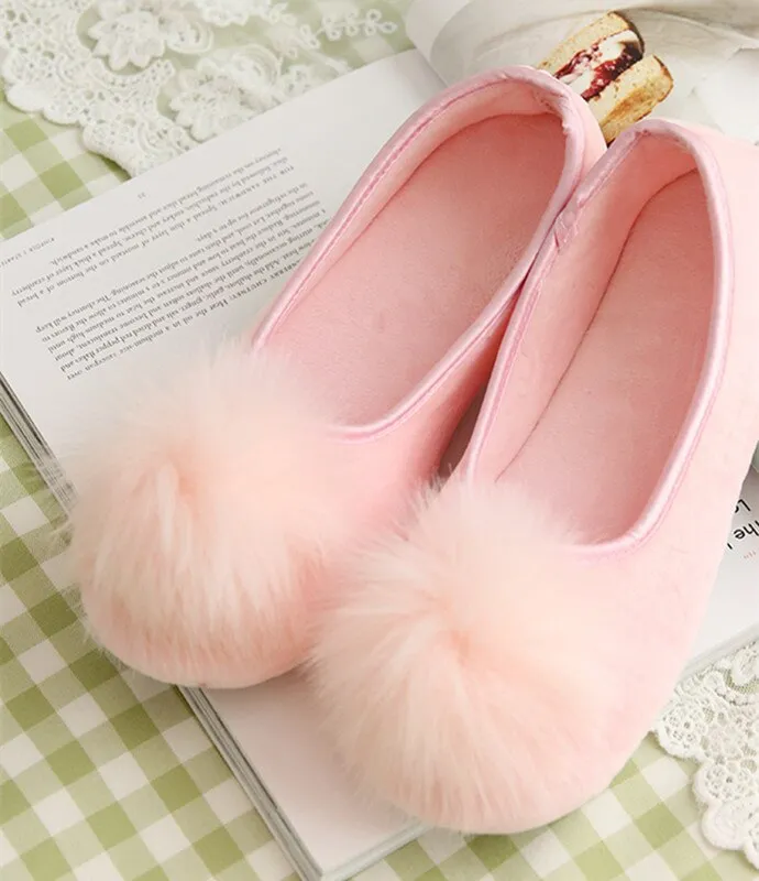 Pom Pom Soft Slippers for Women