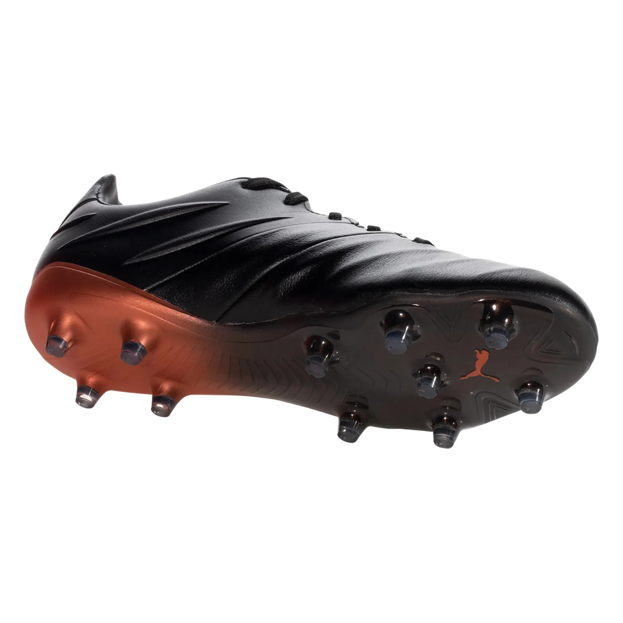 Puma King Platinum 21 Firm Ground Soccer Cleat - Black/Neon Citrus