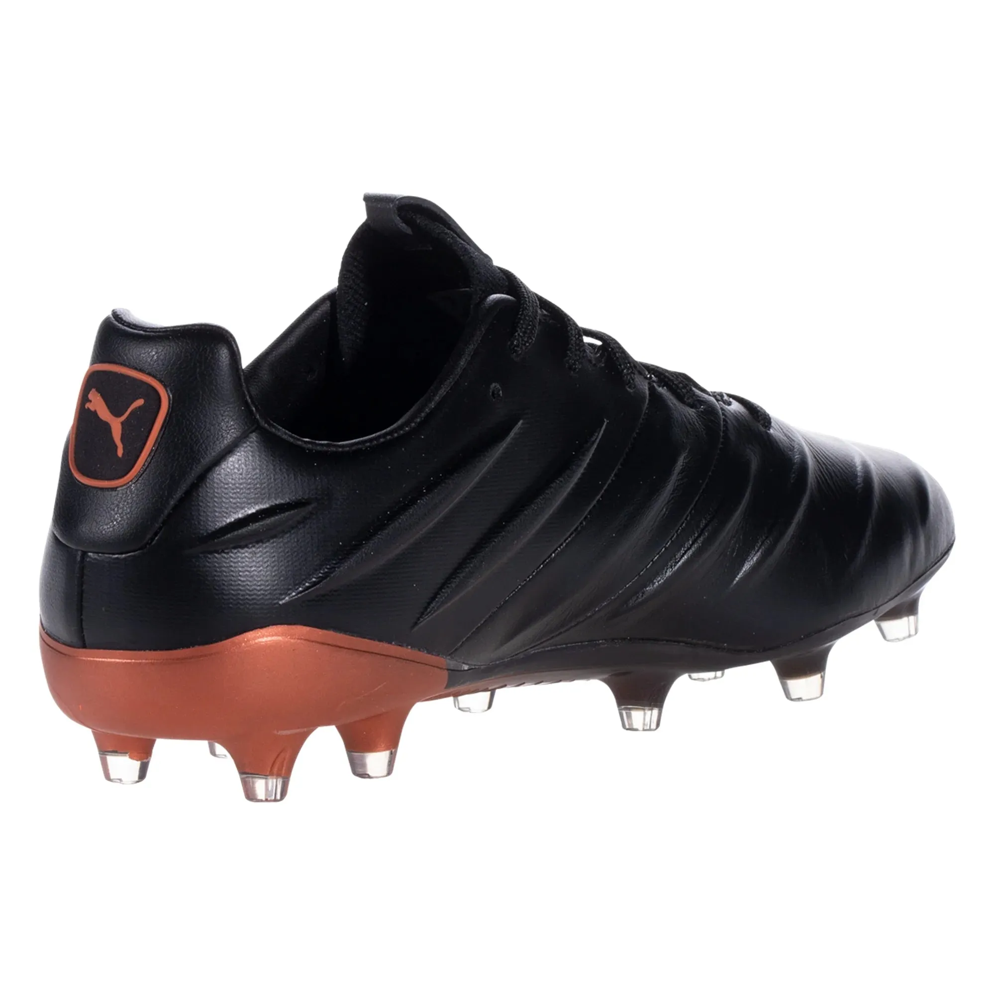 Puma King Platinum 21 Firm Ground Soccer Cleat - Black/Neon Citrus