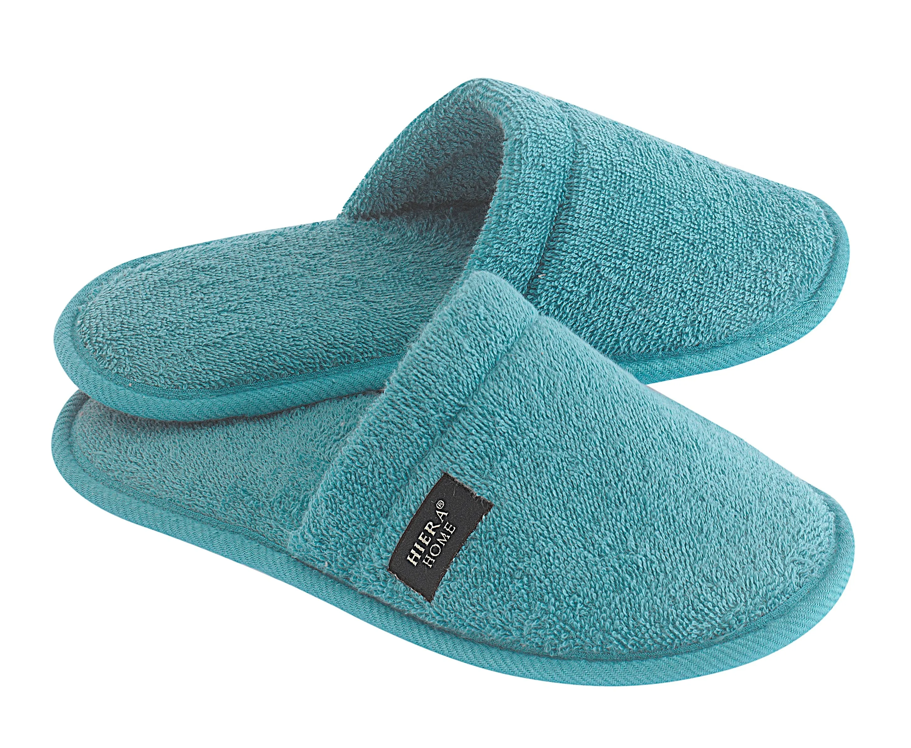 Terry Soft Slippers, Teal
