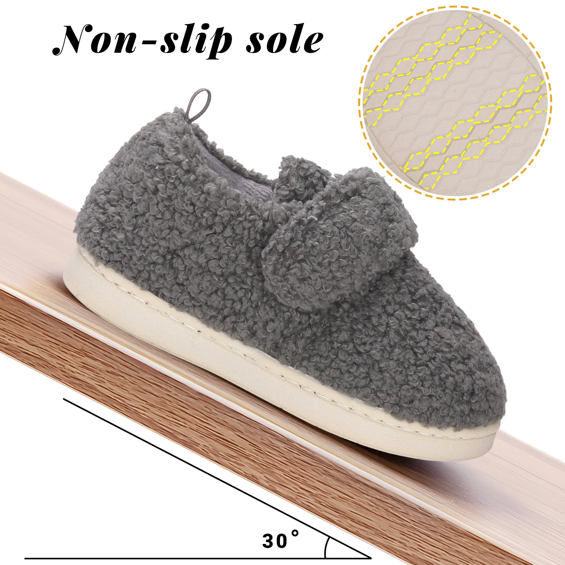 VONMAY Kids Toddler House Slippers for Boys Girls Lightweight Non-Slip Baby Shoes for Indoor Outdoor