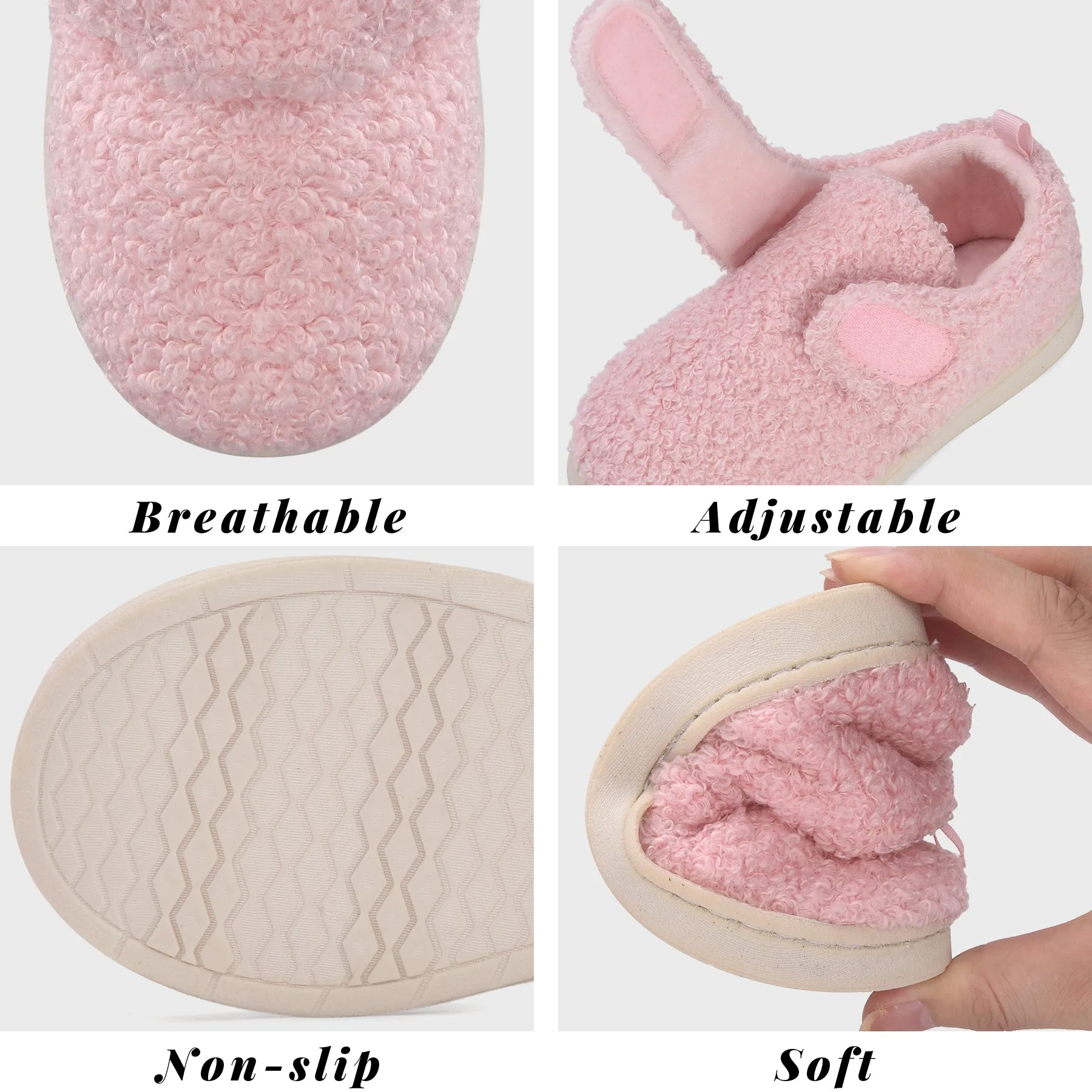 VONMAY Kids Toddler House Slippers for Boys Girls Lightweight Non-Slip Baby Shoes for Indoor Outdoor