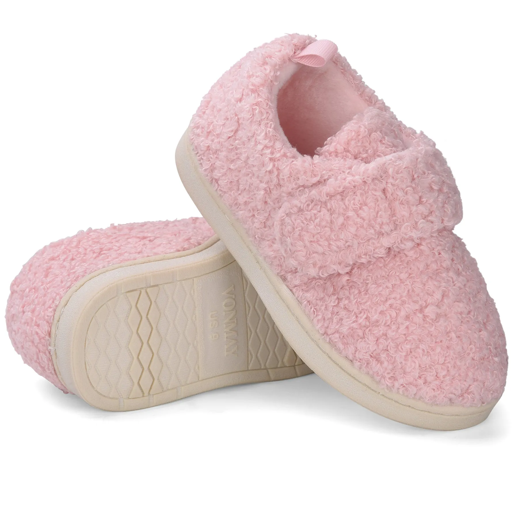 VONMAY Kids Toddler House Slippers for Boys Girls Lightweight Non-Slip Baby Shoes for Indoor Outdoor