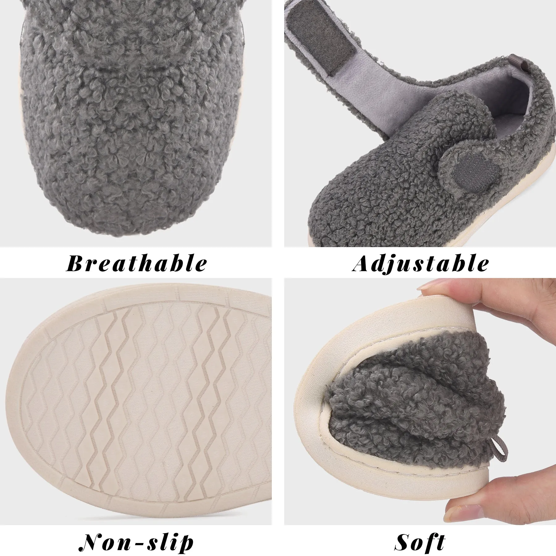 VONMAY Kids Toddler House Slippers for Boys Girls Lightweight Non-Slip Baby Shoes for Indoor Outdoor
